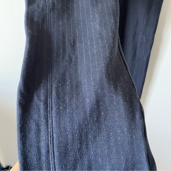 SPANX PerfectFit Ponte Slim Straight Pant in Navy Pinstripe Pull-on pants sz L - Picture 5 of 12